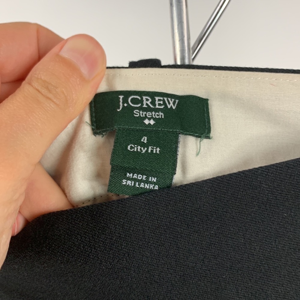 J. Crew City Fit Black Career Cropped Work Office Pants 4 - Picture 4 of 8